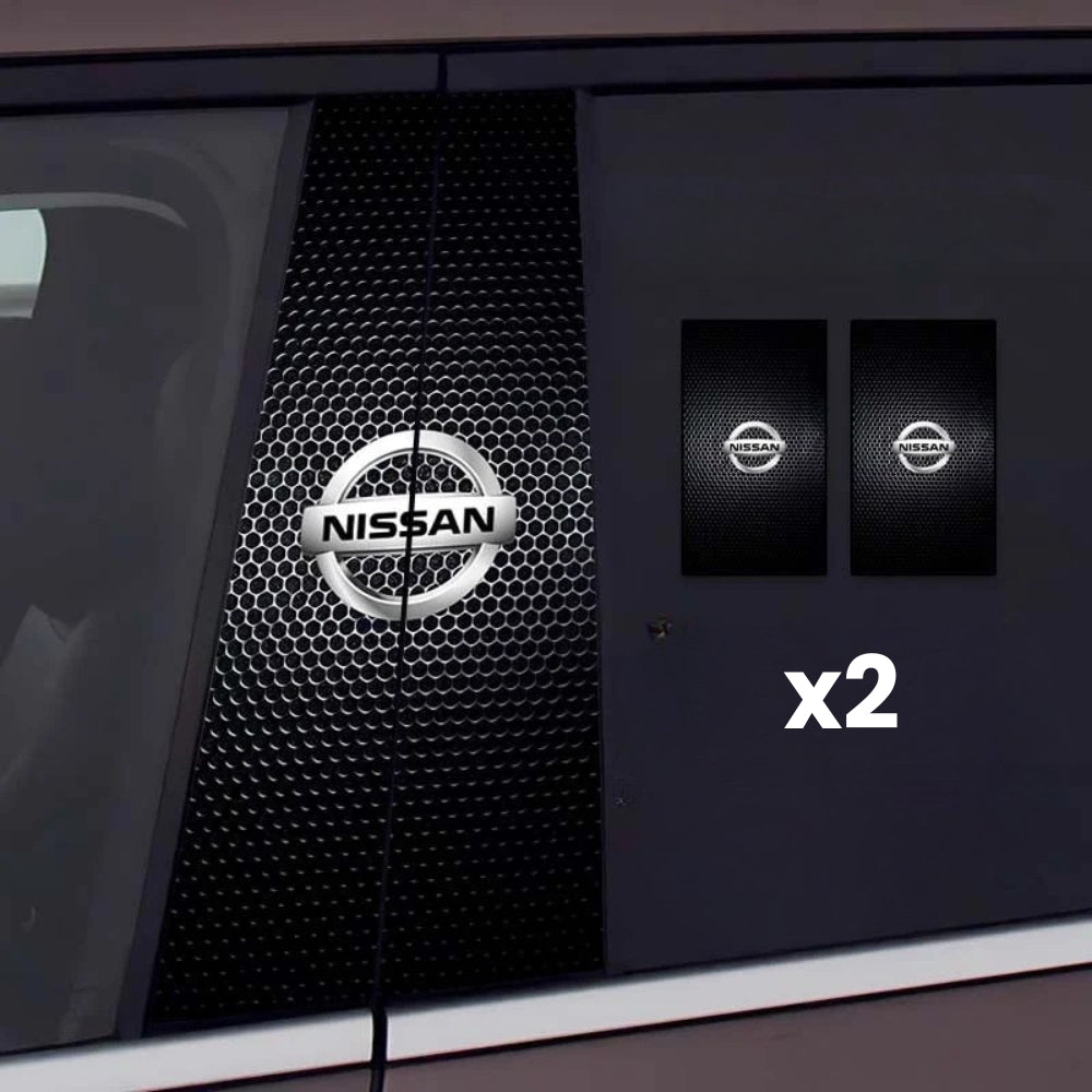 2x nálepky na okno auta s logom