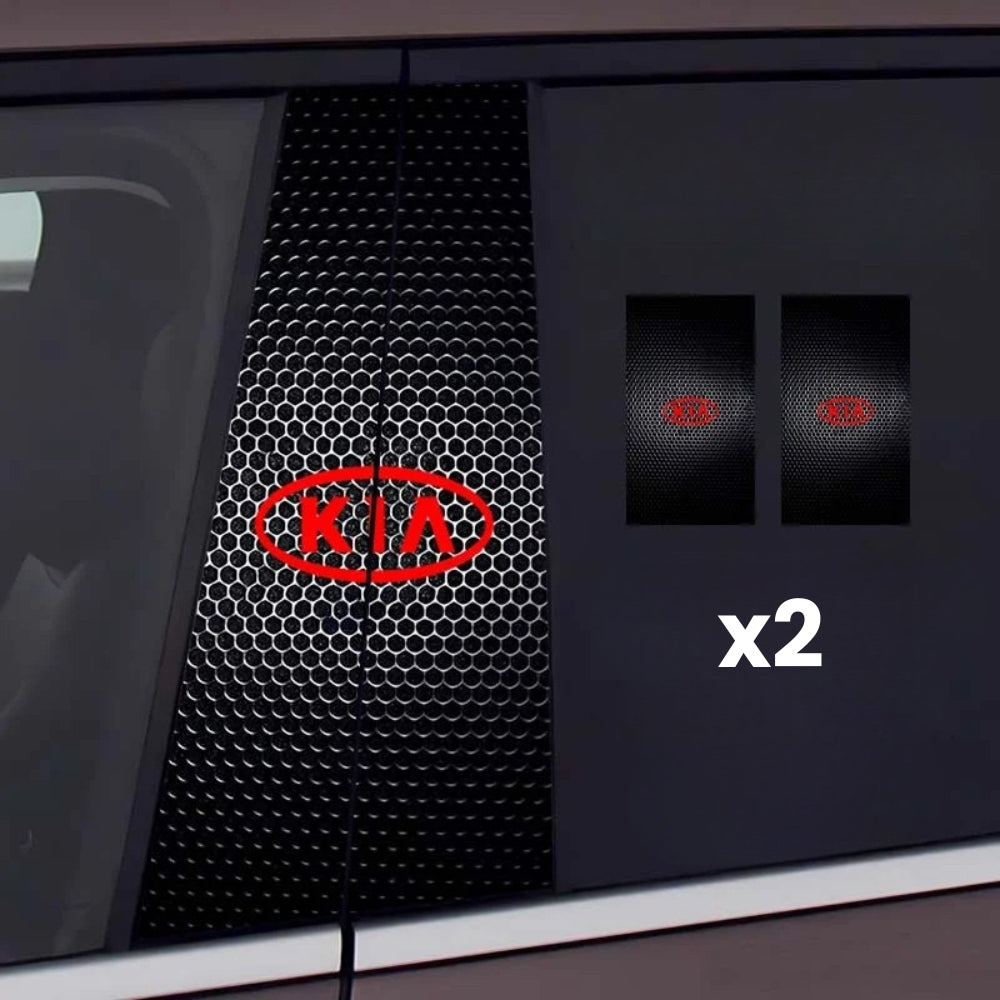2x nálepky na okno auta s logom