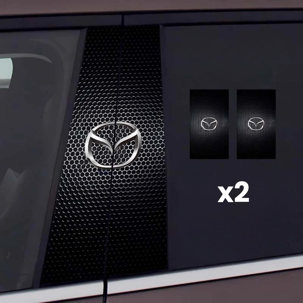2x nálepky na okno auta s logom