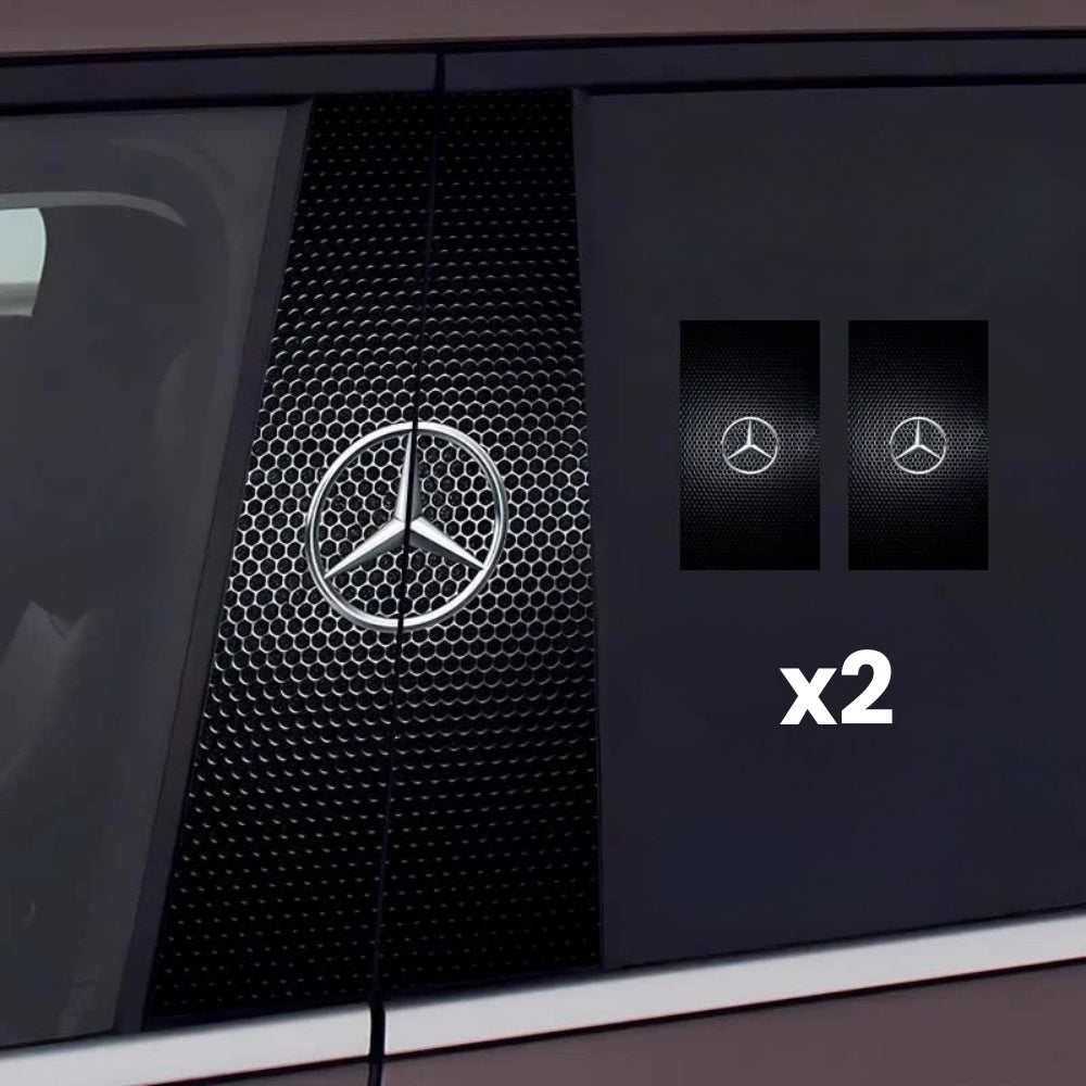 2x nálepky na okno auta s logom
