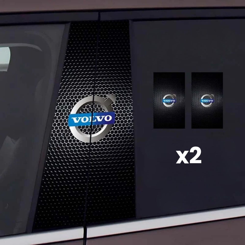 2x nálepky na okno auta s logom