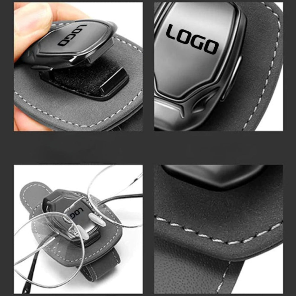 スエード多機能メガネクリップ(車のロゴ入り