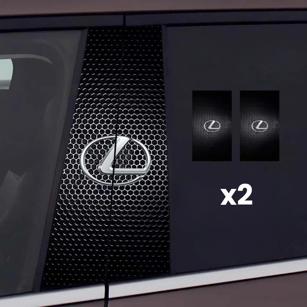 2x nálepky na okno auta s logom