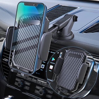 Suction Car Phone Holder + Free Air Vent Attachment